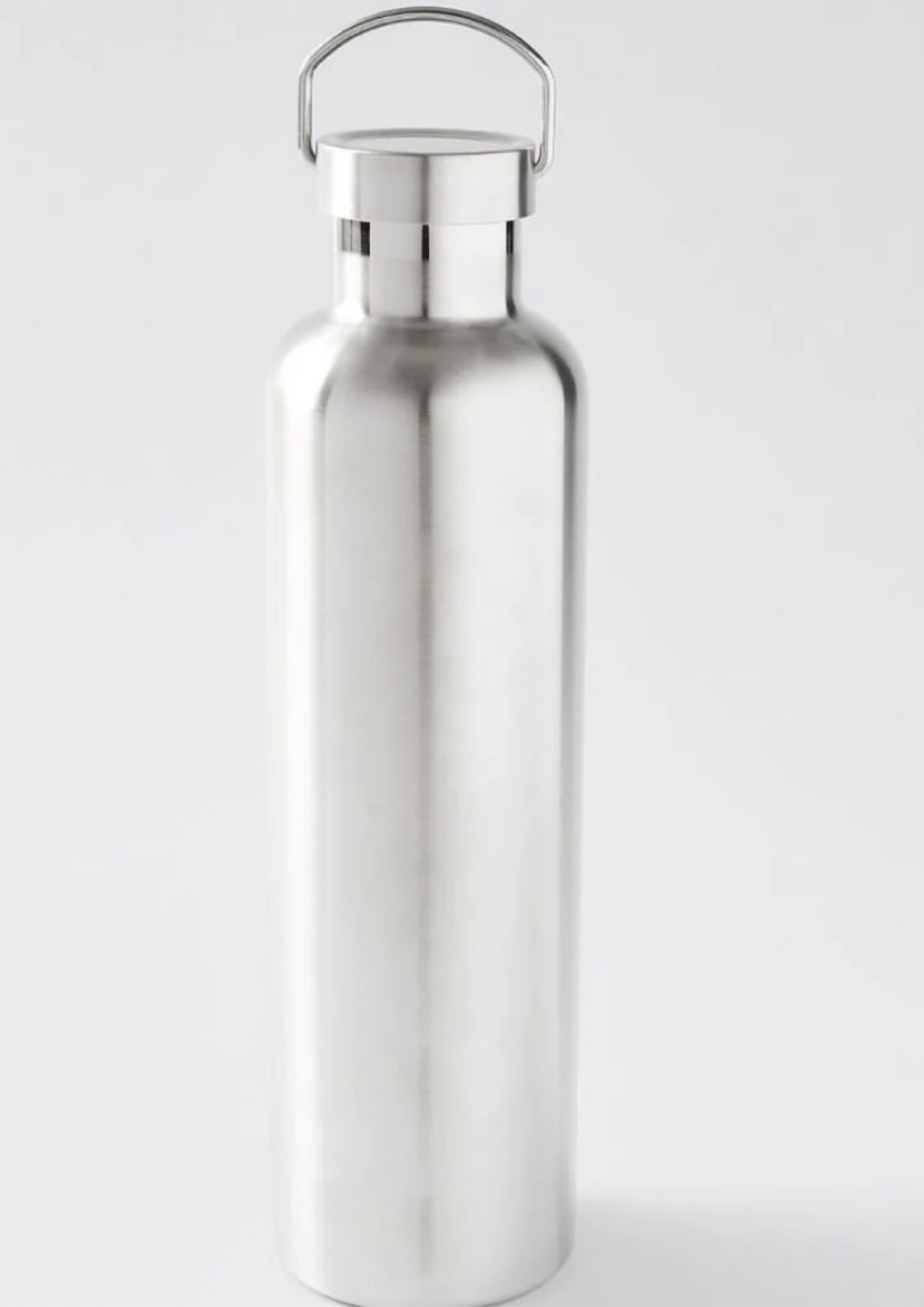 Personalised Drink Bottle - Stainless Steel Silver 1L